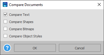 Type of content options for comparison