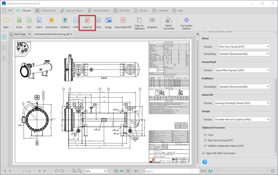 import pdf autocad