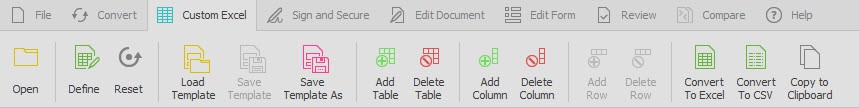 Custom Excel toolbar