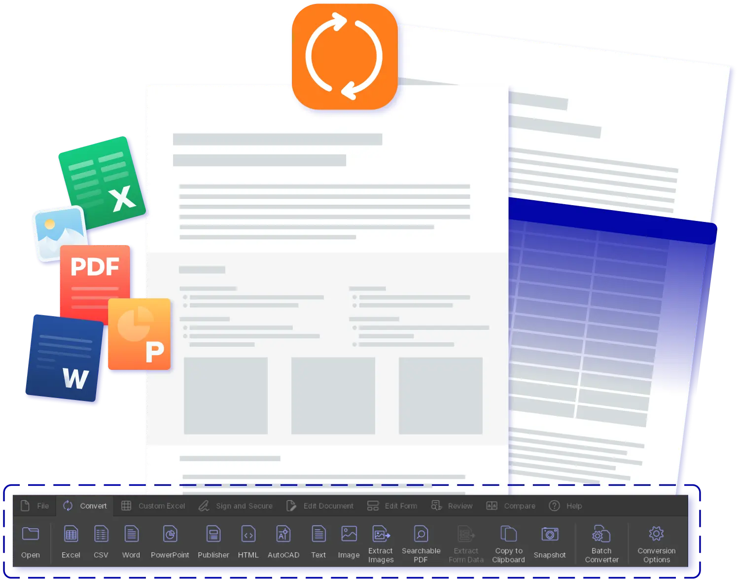 Convierte archivos PDF a otros formatos con rapidez y precisión